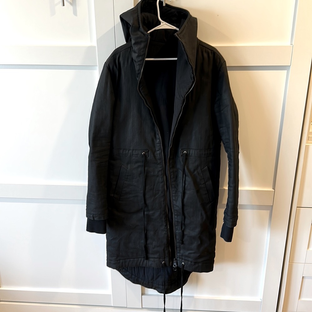 Army of me 💀🦾 long, double zipper, hooded coat